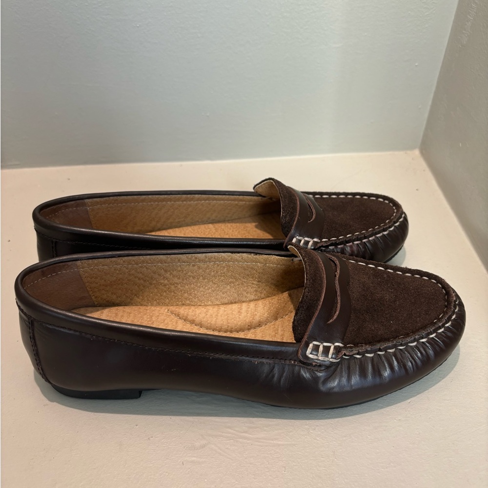 NWOT-Women’s Lands End slip on classic brown loafer - size 6 1/2 - Picture 7 of 9